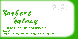 norbert halasy business card